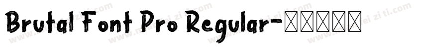 Brutal Font Pro Regular字体转换
